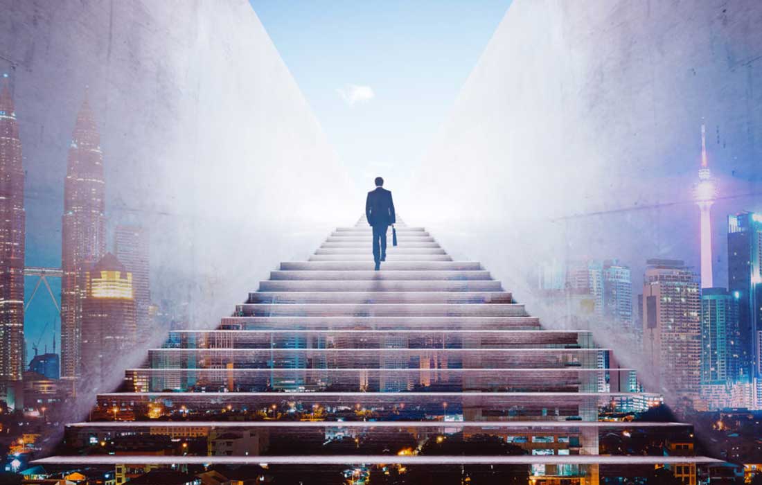 graphicstock-rear-view-of-a-businessman-climbing-stairs-to-get-to-a-large-city-center-concept-of-success-and-appreciation-double-exposure